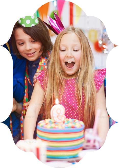 Kids Enjoying a Birthday Party
